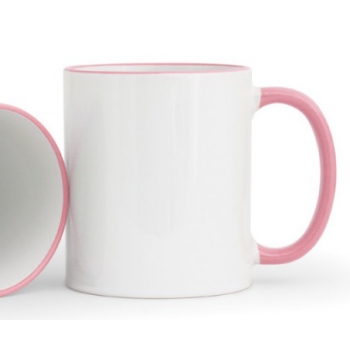 Kubek z kolorowym uchem i rantem